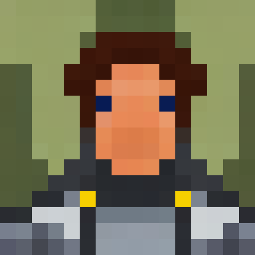 "Hedgehog Worrier, armed with a tiny sword and shield, charges forward into battle, determined expression on their face, depicted in pixel art with a close-up, portrait style reminiscent of a classic game icon at 16x16 resolution."