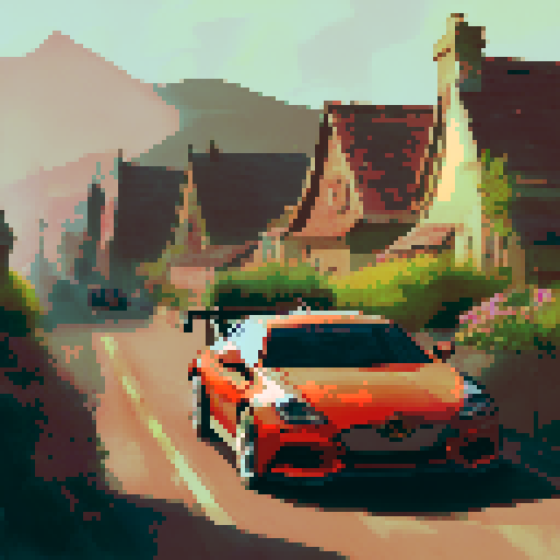 Pitlane landscape in an F1 circuit.