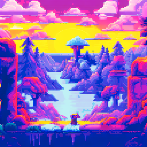 Snowy pine trees tower over a trio of Sans variants, their glowing eyes illuminating the snowy landscape in a vibrant, pixelated style reminiscent of classic undertale video games