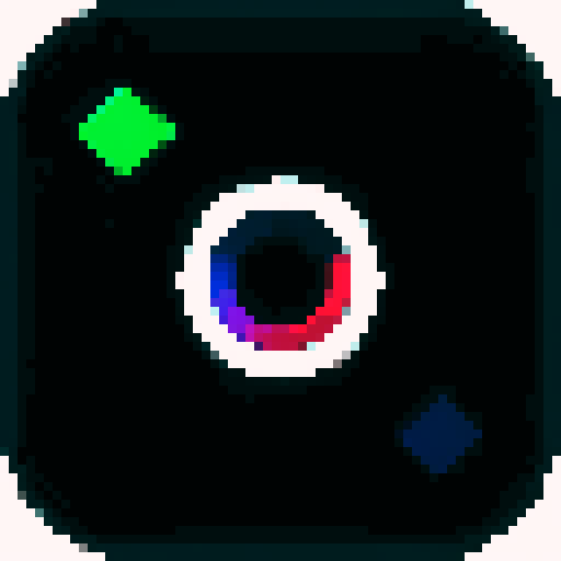 Hackreels logo, vibrant colors, retro aesthetic, pixelated design, 8-bit graphics, sharp edges, neon palette, dynamic composition, symmetrical arrangement, geometric shapes, glowing highlights, contrasting shades, digital art, sRGB color space