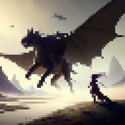 Dog and horse galloping across the vast prairie, surrounded by mystical fog, with a dragon soaring overhead and a castle in the distance, all depicted in a rich and detailed fantasy RPG-inspired concept art.