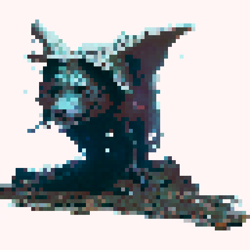 Giant vicious Rat in a dimly lit dungeon