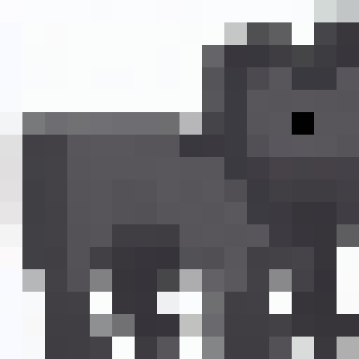 portrait of a gray dog who is sitting