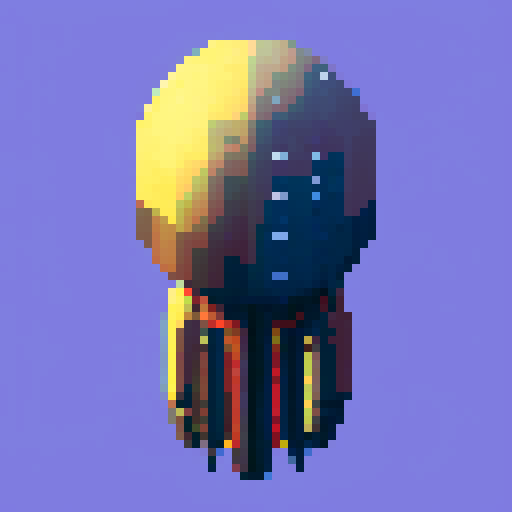 a transparent pure 2d sprite for a space game. It needs to look like the top view of a simple spaceship all by itself with the background transparent ,style of the 80s. The spaceship should not have any shadows.