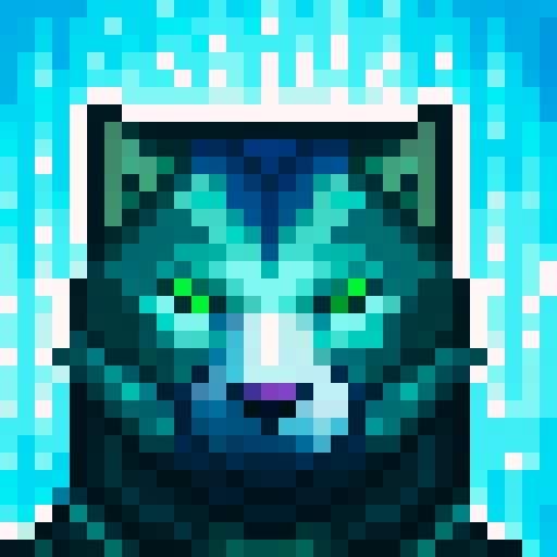 wolf avatar, portrait, glowing eyes