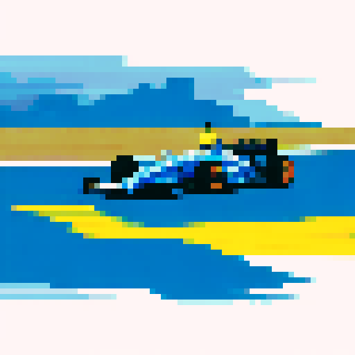 blue formula 1 race car