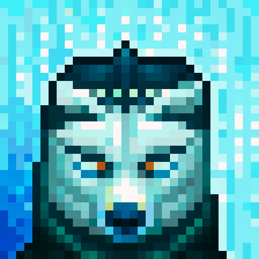 wolf avatar, portrait, glowing eyes