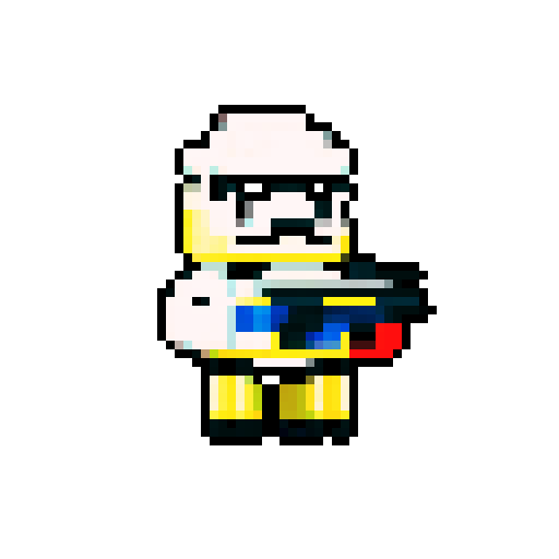 pixel little stormtrooper game character, full body, blaster, pixel art, sRGB