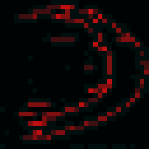 kamusari, divine departure, black attack beam, with neon red around