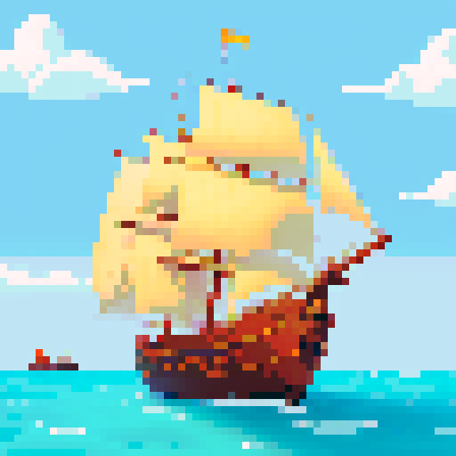 16th century carrack sailing the sea during sunny weather