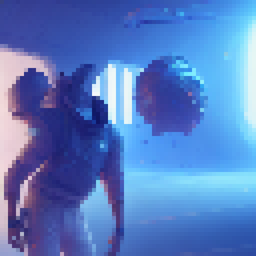 Brown man hovers, space, dark earth, Nike sneakers, jeans, t-shirt, animated, Fantasy RPG.