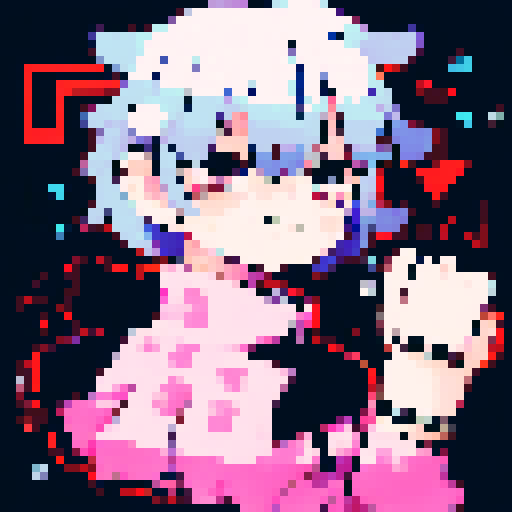 cute anime girl, character portrait, close up, cyber punk aesthetic, anime style, pixel art, in front of her computer, inside her room