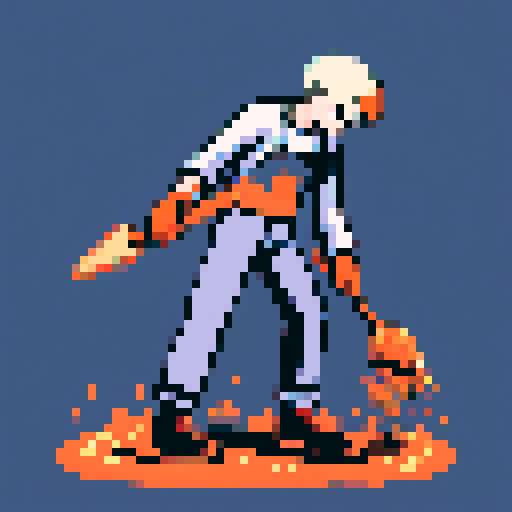 A worker smashing pumpkins to get at the seeds