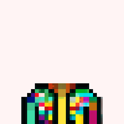 chunky knit, oversized hood, vibrant colors, intricate patterns, snowflakes, wool blend, patchwork texture, geometric shapes, cozy pockets, toggle buttons, contrast stitching, faux fur trim, retro vibes, ribbed cuffs, cable knit details, gradient shading, 8-bit aesthetic, dithering effects, limited color palette