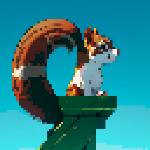 sideview of a squirrel, clear background