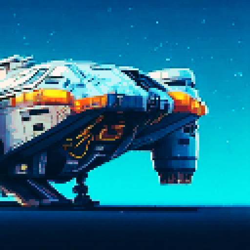 pixel art spaceship