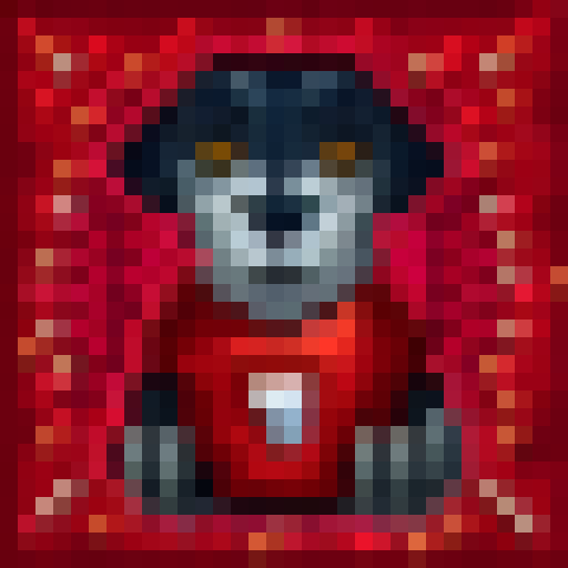 beautiful lab dra with red bucket in hands