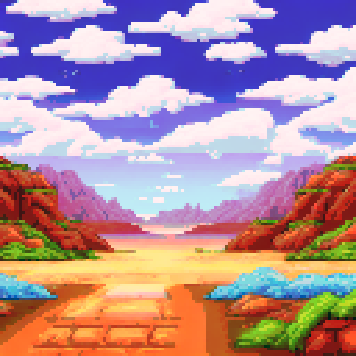 barren desert, clouds and little sky