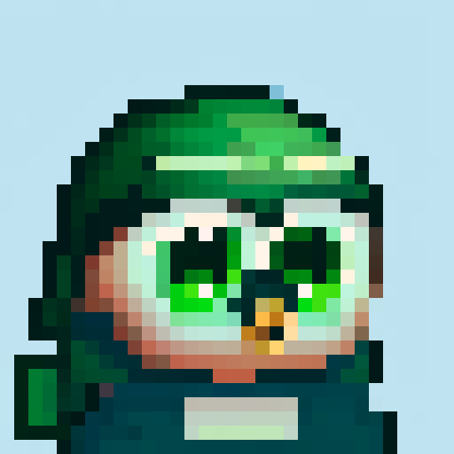 Pepe Avatar, Portrait, Clear, Dark outlines, Glowing eyes
