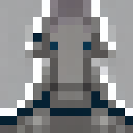 cryptopunk-inspired, dog profile avatar, pixelated, 16x16, close-up, 45-degree angle, game icon, detailed fur texture, expressive eyes, happy mouth, minimalistic