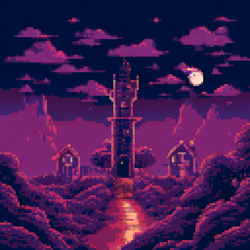 midnight, house with chimney, moon
