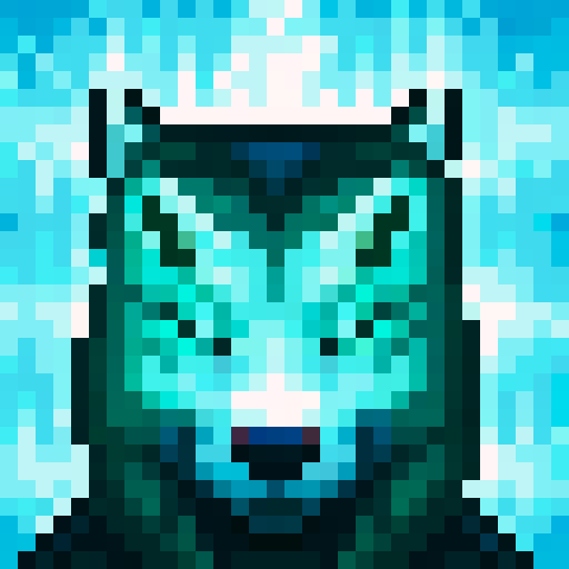 wolf avatar, portrait, glowing eyes