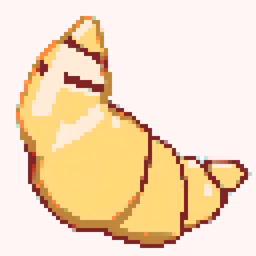 pixel art with a white background and a contour for the shape
