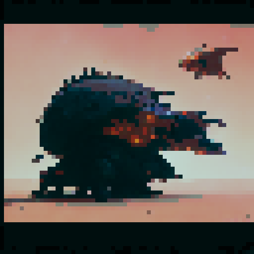 a giant snail with a large shell covered in spikes, dark fantasy