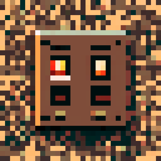 speaker icon brown, nostalgic, old school, pixelated, 32x32 game icon, sRGB, skill art, close up, portrait