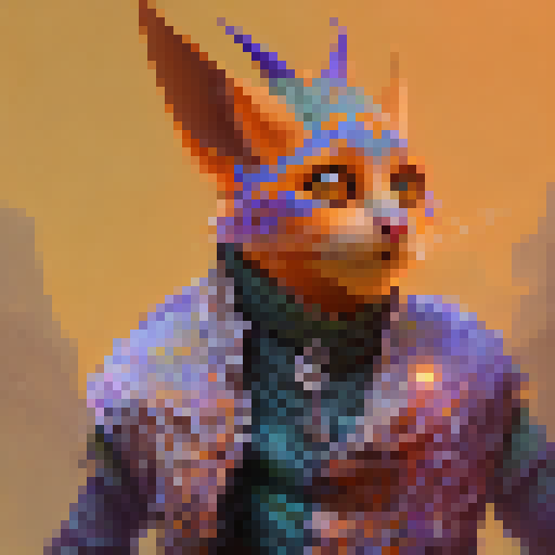 Vivid colors, tabaxi, monk