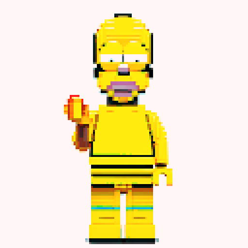 Homer Simpson pixel lego 