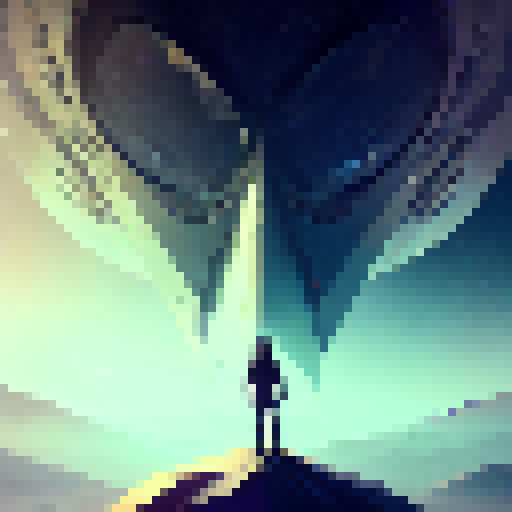 Futuristic, minimalist, metallic, and geometric. Bold lines intersect to form intricate patterns that gleam in the light. Create an image of a new unique currency coin that features a sleek, geometric design with a metallic finish, incorporating a futuristic symbol of unity, and a minimalist font for the denomination.