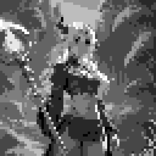 busty succubus, skin tight lace, deep v-neck crop top, intricate druidic staff, pixel art, sRGB, leaning towards camera, breasts displayed for camera