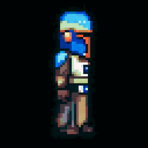 run animation, character, pixel art, sRGB