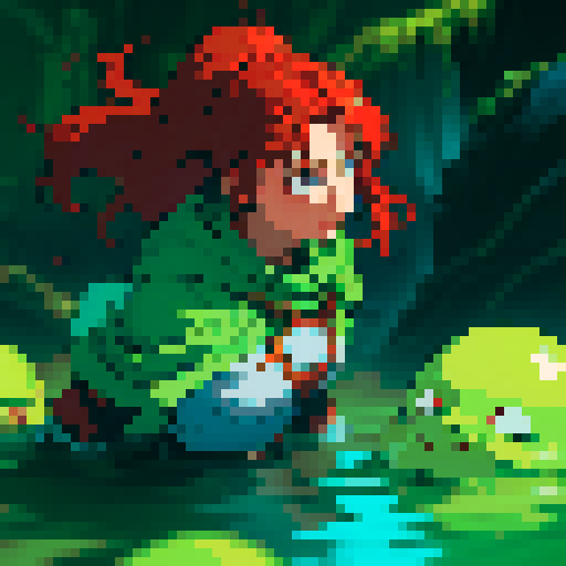 hero sinking into slime, hero drowning in slime, hero has red hair, hero has silver armor