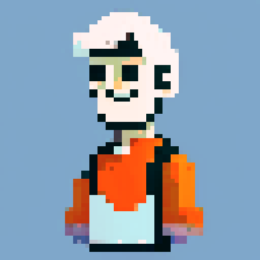 old man with black hair and a white shirt