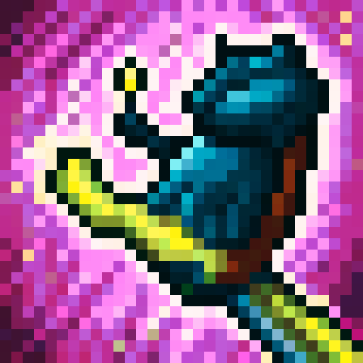 Goofy Cat, skillfully drawn, close up, pixelated, sRGB colors, game icon, 32x32 pixel art