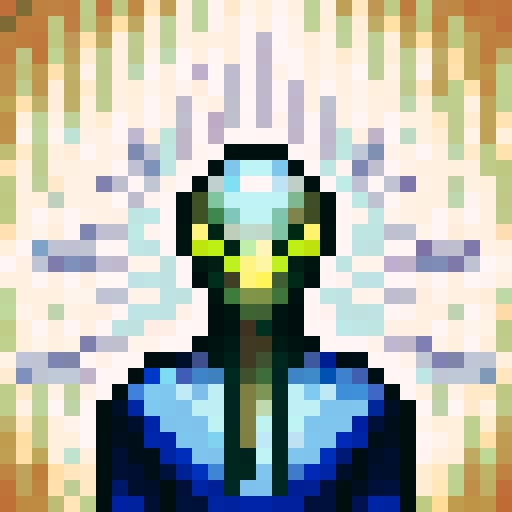 headband, pixelated game icon, skill art, close up, portrait, vibrant colors, intricate details, shiny texture, bold lines