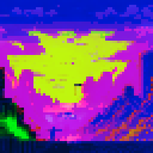 "CipherHub" in neon green and glowing, set against a dark, ominous sRGB background, with pixel art landscapes reminiscent of a dystopian future in shades of black and purple