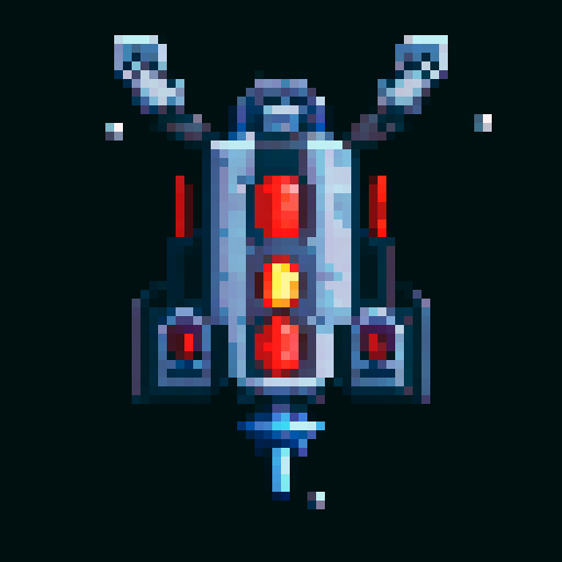 Top down enemy space ship