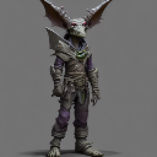 goblin warrior, cartoonish proportions, dark outline