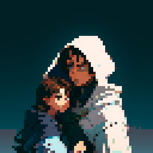 Hooded male knight with brown hair 