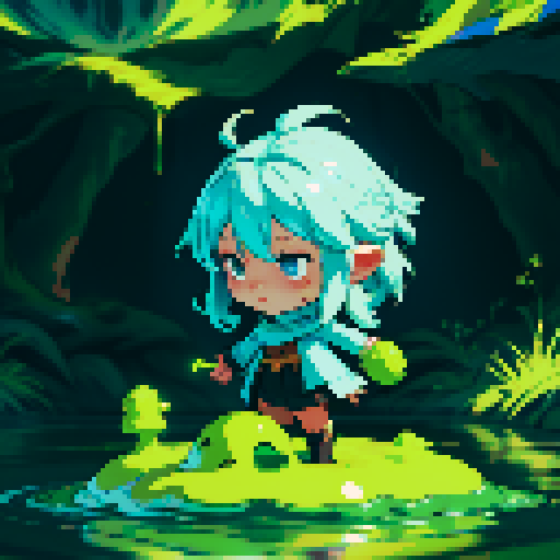 hero sinking into slime