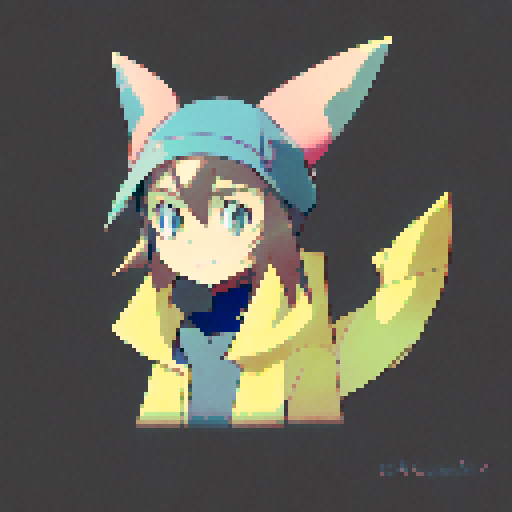 Cat in wich hat, anime style, fantasy
