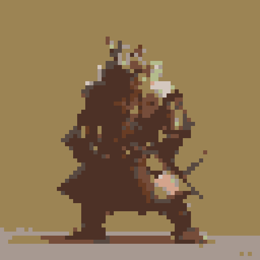 small fantasy icon of ratman swordsman
