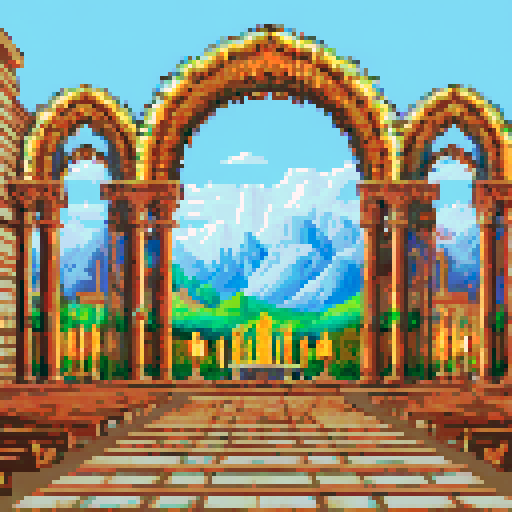 Stained glass windows, towering arches, flickering candlelight, serene statues, and vibrant frescoes in a landscape portrait of the interior of a holy church