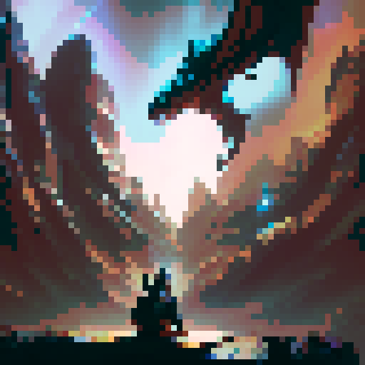 Mythical, vibrant, and dynamic, depict a full-body legend of a dragon soaring through a neon-lit cityscape with its scales reflecting the vibrant colors of the surrounding lights.