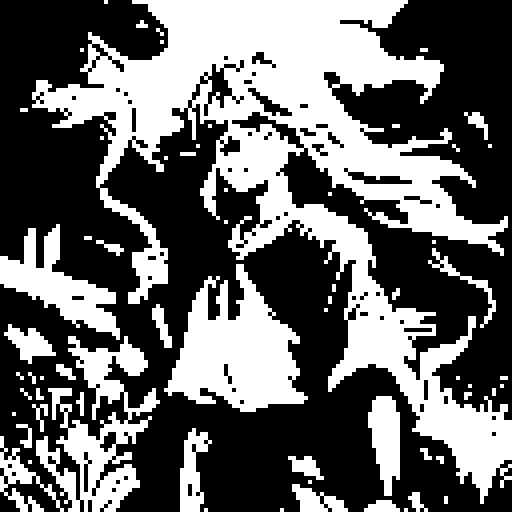 Create a detailed pixel art sprite, a character that will be based on the paraguayan myth Jasy Jatere. he is a blonde boy with long hair and bright blue eyes and carries a snake headed staff and is from indigenous mythology - please keep it culturally accurate