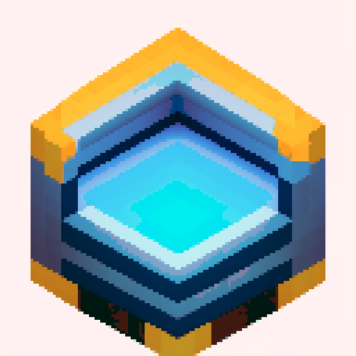 Create an item logo. The item is a save point. The main color is blue. Fantasy style.