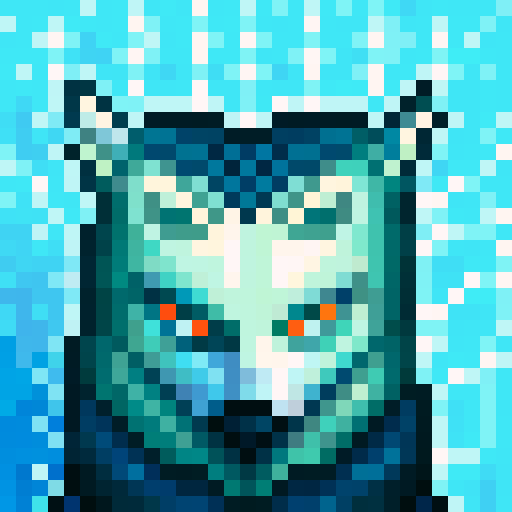 wolf avatar, portrait, glowing eyes